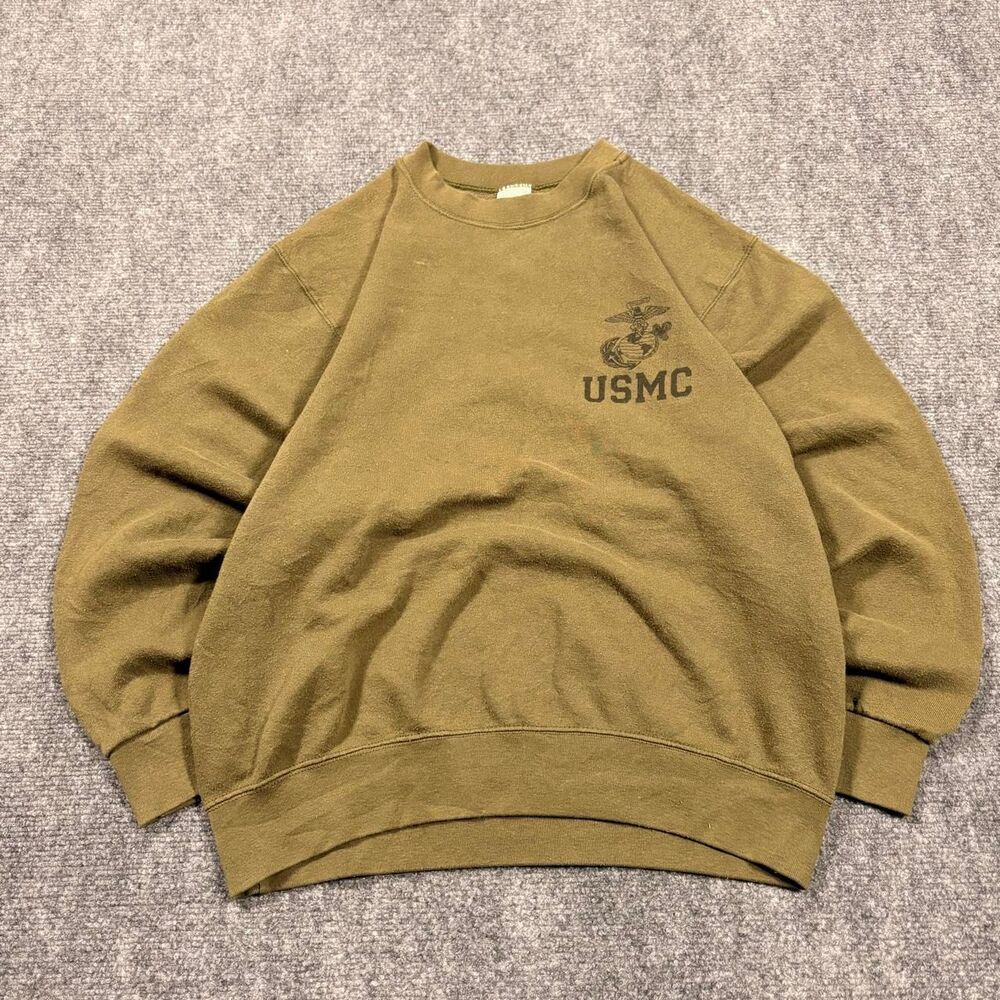 vintage 90s usmc military made in usa pullover crewneck